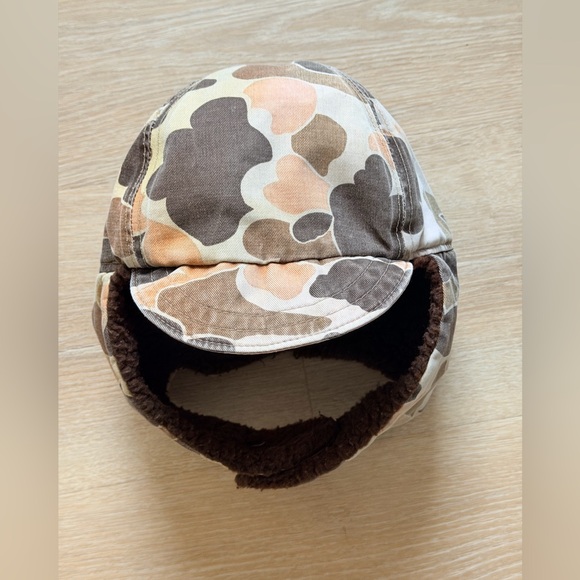 RARE Vintage Columbia Gore-Tex Camo Winter Hat Sherpa Lined Ear Flaps USA L/XL - Picture 3 of 8